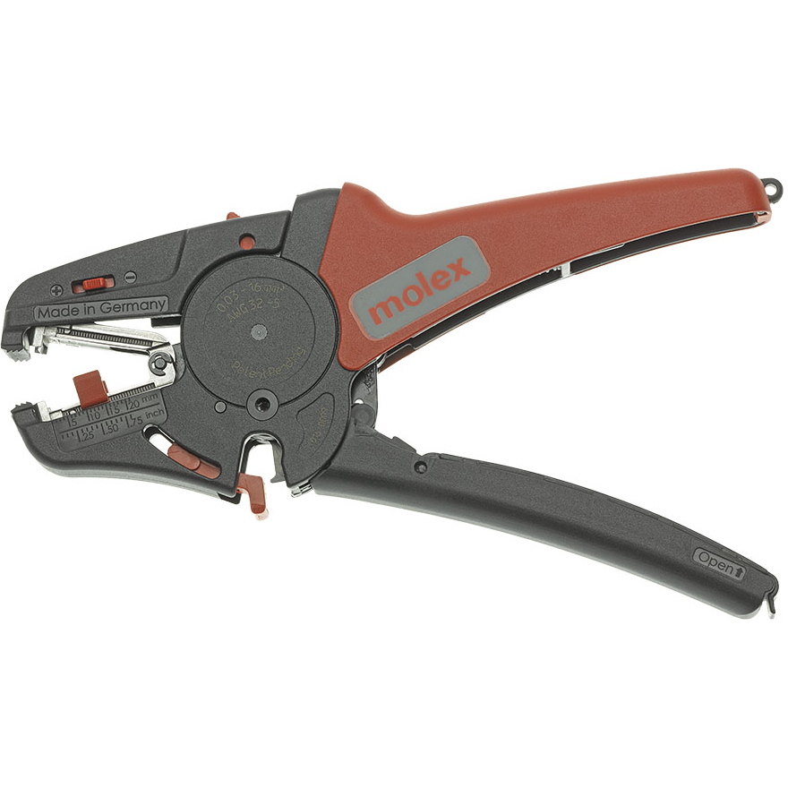 Molex-63817-1100 Crimpers Manual Wire Stripper for 16.00-0.03mm (6-32 AWG) Wire Diameter, 1.00mm Insulation Thickness Maximum