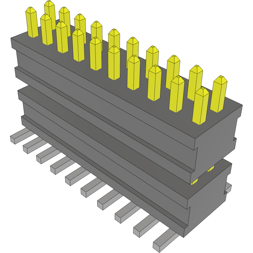Samtec-FW-10-03-F-D-250-065-A Steckverbinderleisten und Leiterplattenbuchsen Conn Board Stacker HDR 20 POS 1.27mm Solder ST Top Entry SMD FLEX STACK™ Tube
