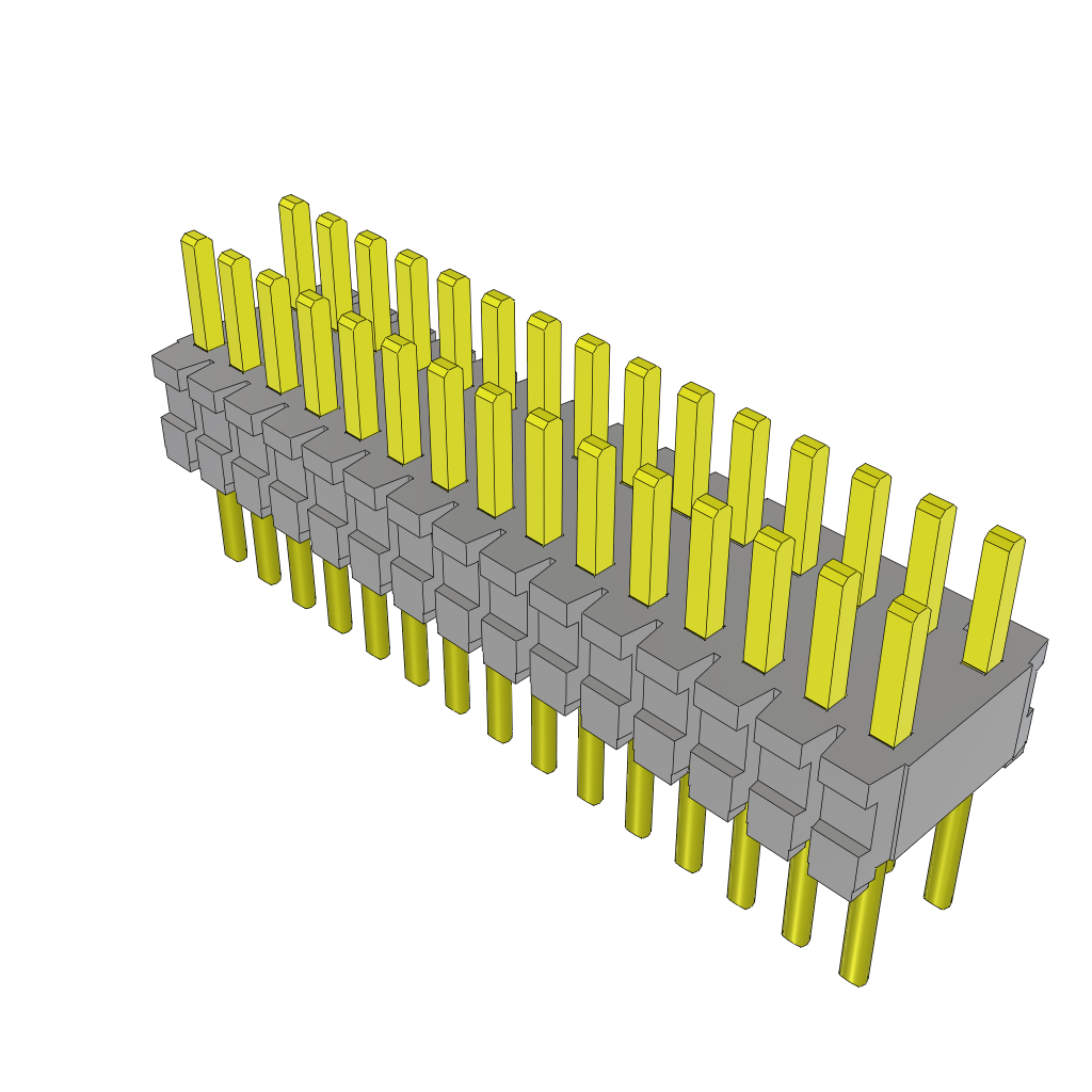 Samtec-TMS-115-02-S-D Cabezales del conector y receptáculos PCB Conn Unshrouded Header HDR 30 POS 1.27mm Solder ST Top Entry Thru-Hole Tube
