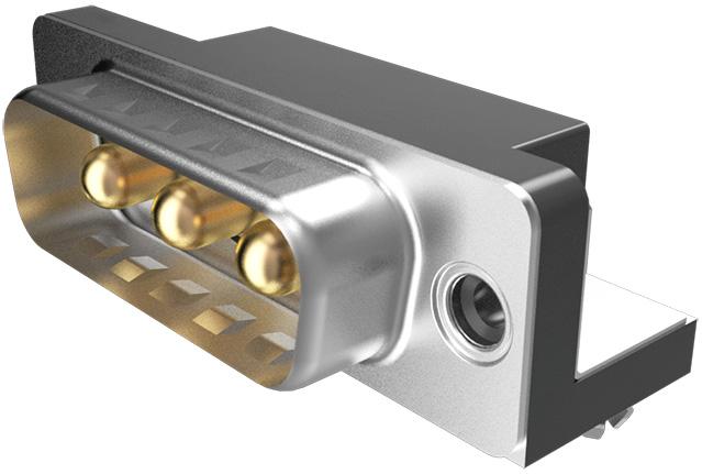 Amphenol Communications Solutions-D5W5P36A6GX08LF Conector D-subminiatura D-Sub Power Board Mount Connectors, Input Output Connectors, Full Power 5W5 Pin Right Angle Solder 30A, US Standard, 500 Cycles, Front: Threaded Insert UNC 4.40, Back: Harpoons for 1.6mm PCB Thickness