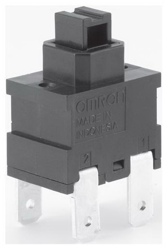 Omron-C4V-821A Druckknopfschalter Switch Push Button N.O./N.C. DPST Plunger 8A 250VAC Alternate Panel Mount Quick Connect
