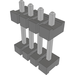 Conn Board Stacker HDR 4 POS 3.96mm Solder ST Top Entry Thru-Hole Bulk