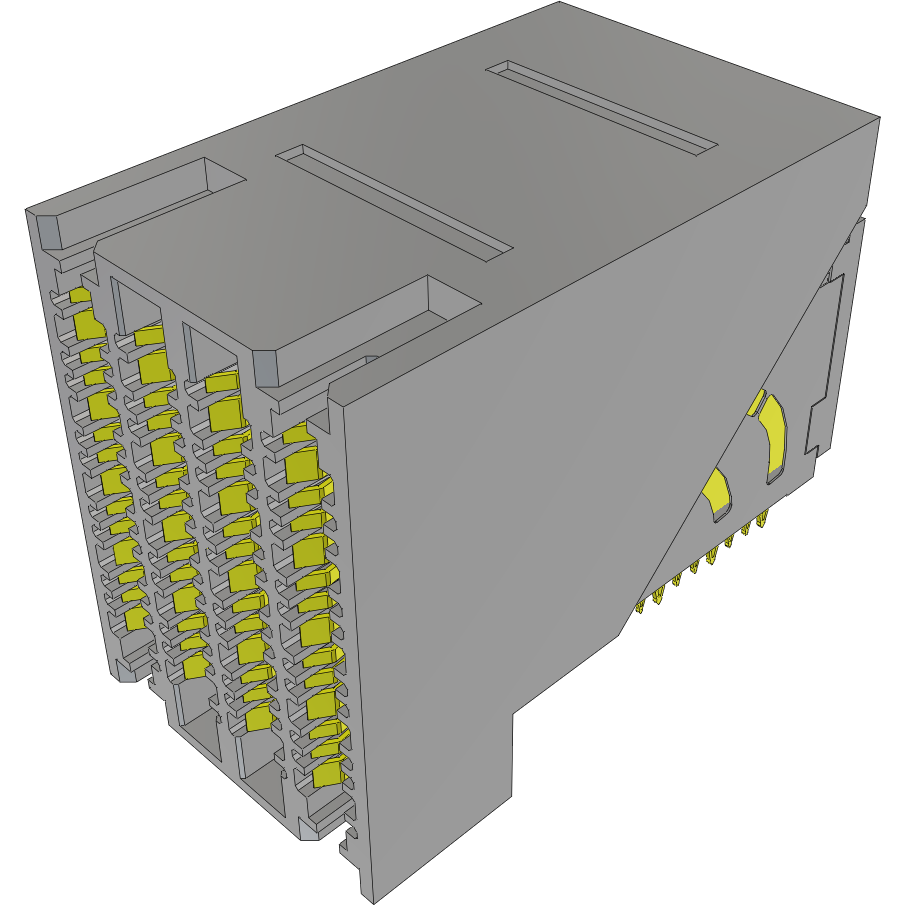 Samtec-EBTF-4-08-2.0-S-RA-1 Steckverbinder, Mutterplatine Conn Backplane RCP 64 POS 2mm Press Fit RA Thru-Hole ExaMAX® Tray