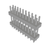 Conn Board Stacker HDR 20 POS 2mm Solder ST Top Entry Thru-Hole Bulk
