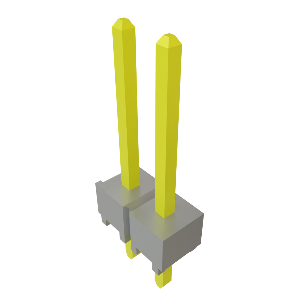 Samtec-TSW-102-14-T-S 连接器插头及 PCB 插座 Conn Unshrouded Header HDR 2 POS 2.54mm Solder ST Top Entry Thru-Hole Bulk