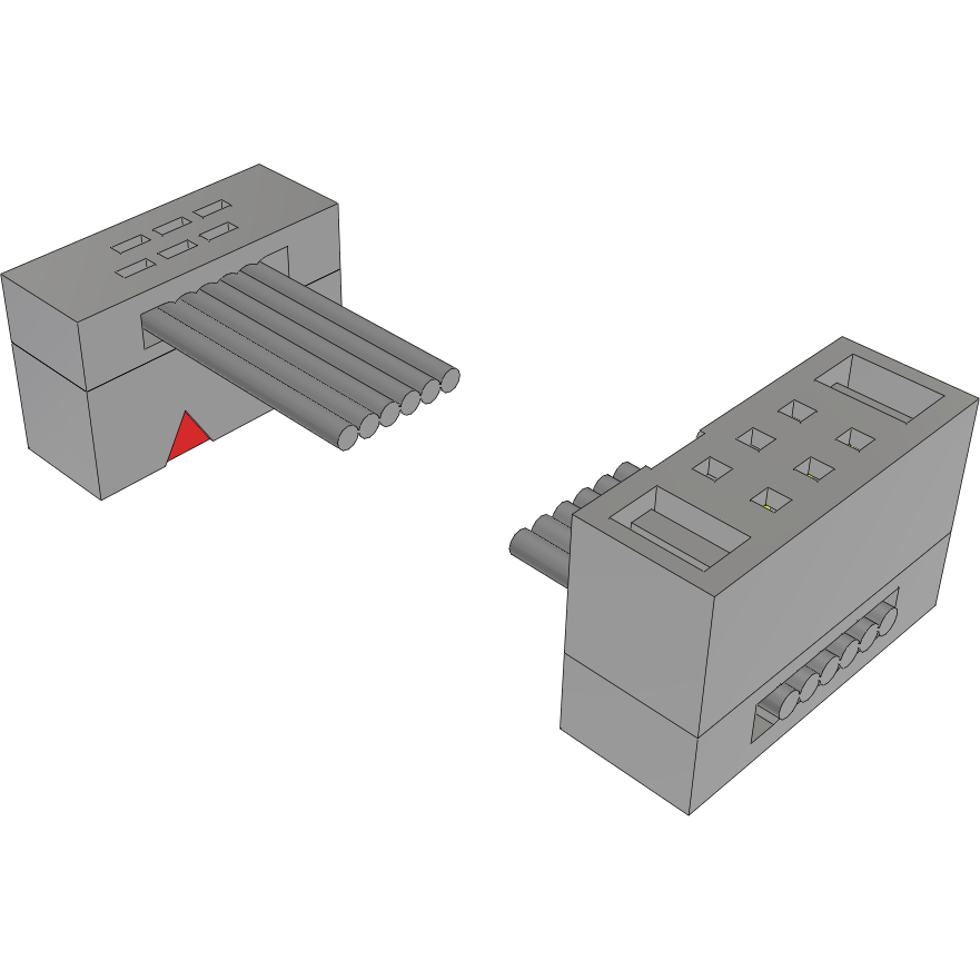 Samtec-FFSD-03-D-10.00-01-R Flachband Kabelbaugruppen Cable Assembly 0.254m 30AWG 1.27mm 6 to 6 POS IDC Connector to IDC Connector F-F TIGER EYE™ Bulk