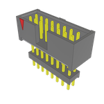 Conn Elevated Shrouded Header HDR 16 POS 2.54mm Solder ST Top Entry Thru-Hole Layer