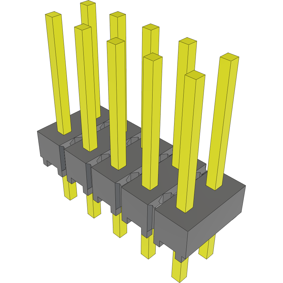 Samtec-HMTSW-105-08-S-D-310 Steckverbinderleisten und Leiterplattenbuchsen Conn Unshrouded Header HDR 10 POS 2.54mm Solder ST Top Entry Thru-Hole Bulk
