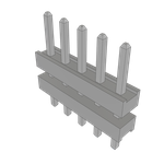 Conn Board Stacker HDR 5 POS 2mm Solder ST Top Entry Thru-Hole Bulk