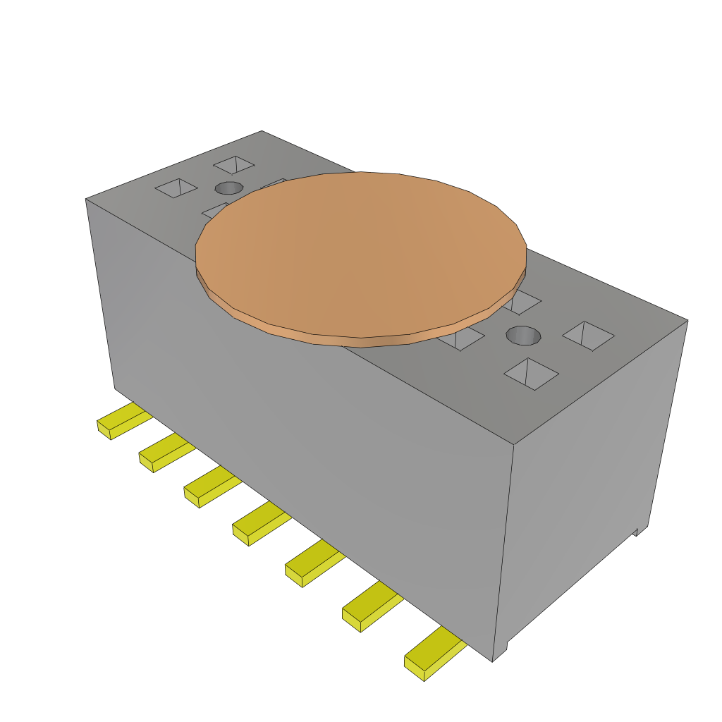 Samtec-MLE-107-01-G-DV-K Steckverbinderleisten und Leiterplattenbuchsen Conn Socket Strip SKT 14 POS 1mm Solder ST Top Entry SMD Tube