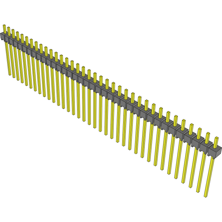 Samtec-MTSW-136-10-G-S-130 Cabezales del conector y receptáculos PCB Conn Unshrouded Header HDR 36 POS 2.54mm Solder ST Top Entry Thru-Hole Bulk
