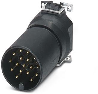 PHOENIX CONTACT-1411988 Sensor Accessories Flush-type connector, 17-position, Plug, straight, M12, A-coded, PCB mounting, SMD