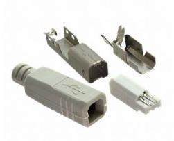 CnC Tech, LLC-1001-002-BE-KIT Connector USB Conn USB 1.1 Type B PL 4 POS ST Cable Mount 4 Terminal 1 Port Bag