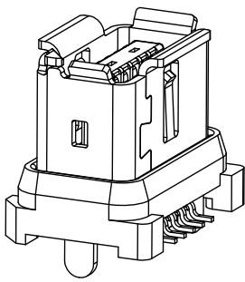 Amphenol Communications Solutions-ND9-AS24-00 Connector Telephone and Telecom Conn IX Industrial RCP 10 POS 1mm Solder ST SMD 10 Terminal 1 Port ix Industrial™ Cat 6a T/R
