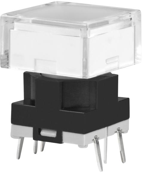 NKK Switches-JB15HBPF-JB Switch Tactile Switch Tactile OFF (ON) SPST Square Button PC Pins 0.125A 24VDC 1000000Cycles 2.65N Thru-Hole