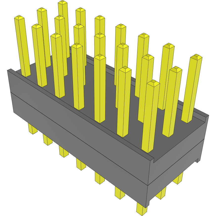 Samtec-DW-07-08-F-T-200 Steckverbinderleisten und Leiterplattenbuchsen Conn Board Stacker HDR 21 POS 2.54mm Solder ST Top Entry Thru-Hole Bulk