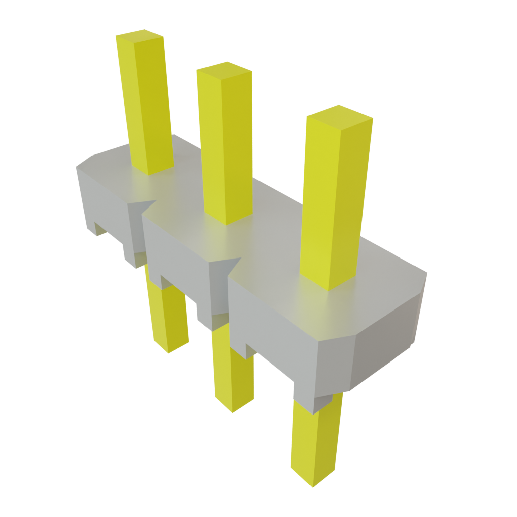 Samtec-TLW-103-06-G-S Steckverbinderleisten und Leiterplattenbuchsen Conn Unshrouded Header HDR 3 POS 2.54mm Solder ST Top Entry Thru-Hole Bulk