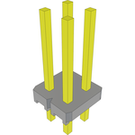 Conn Unshrouded Header HDR 4 POS 2.54mm Solder ST Top Entry Thru-Hole Bulk