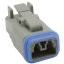 Bulgin Components PLC-PX0100S02GY Connettore rettangolare Conn Rectangular SKT 2 POS Crimp ST Cable Mount