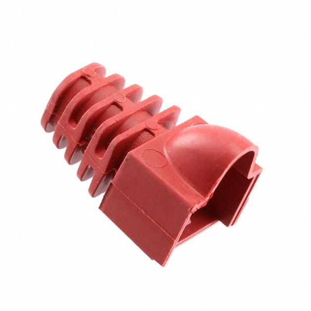 TE Connectivity-569875-3 Accessori per connettori Connector Accessories Modular Plug Boot Straight Red Carton