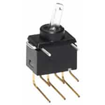 Switch Toggle ON OFF ON SPDT Lighted Lever PC Pins 0.1A 28VAC 28VDC 0.4VA PC Mount with Bracket