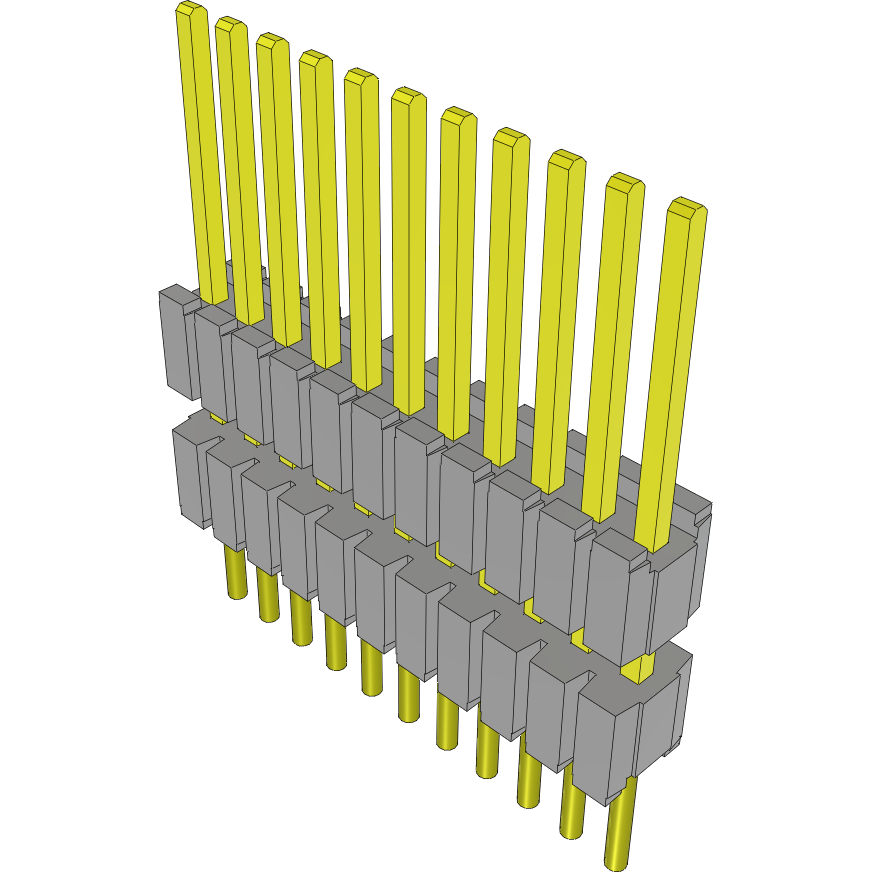 Samtec-DWM-11-56-G-S-250 Steckverbinderleisten und Leiterplattenbuchsen Conn Board Stacker HDR 11 POS 1.27mm Solder ST Thru-Hole Tube