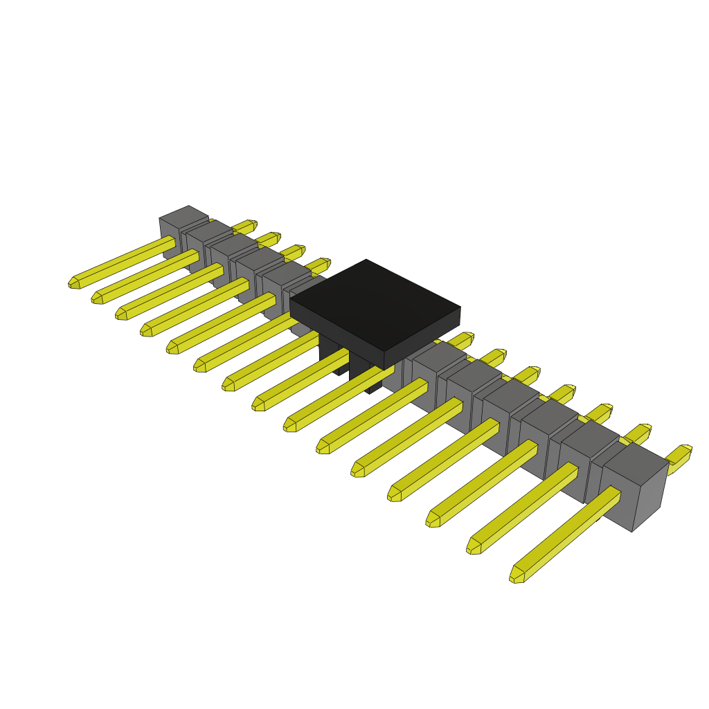 Samtec-TSM-115-02-S-SH-LC-P Cabezales del conector y receptáculos PCB Conn Unshrouded Header HDR 15 POS 2.54mm Solder RA Side Entry SMD Tube