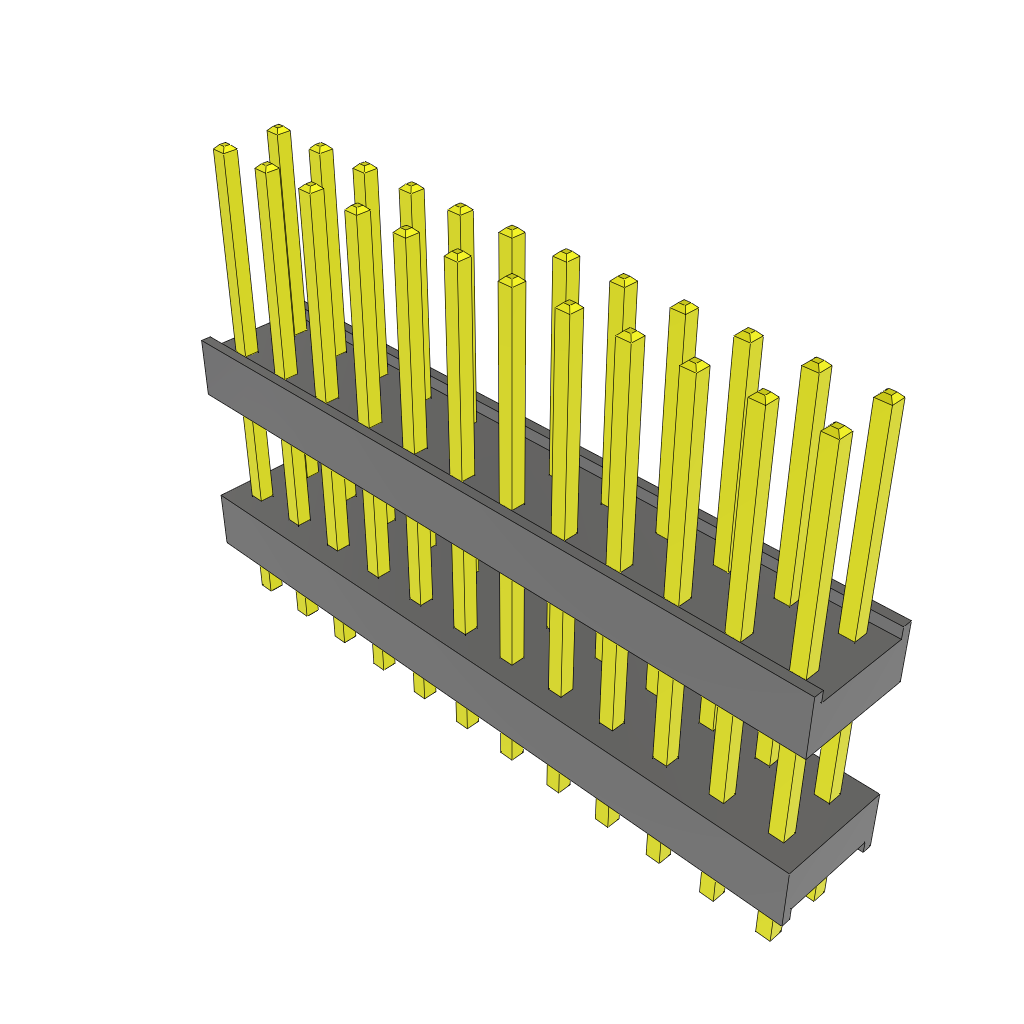 Samtec-ZW-12-10-G-D-400-100 Steckverbinderleisten und Leiterplattenbuchsen Conn Board Stacker HDR 24 POS 2.54mm Solder ST Top Entry Thru-Hole Bulk
