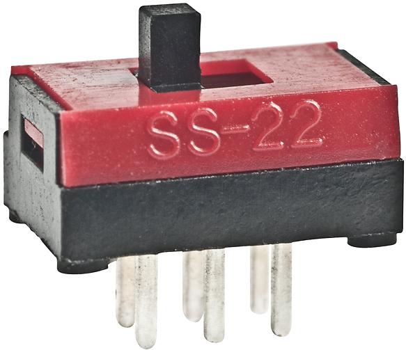 NKK Switches-SS22SBP2 Switch Slide Switch Slide ON None ON DPDT Top Slide 0.1A 30VDC 10000Cycles PC Pins Thru-Hole