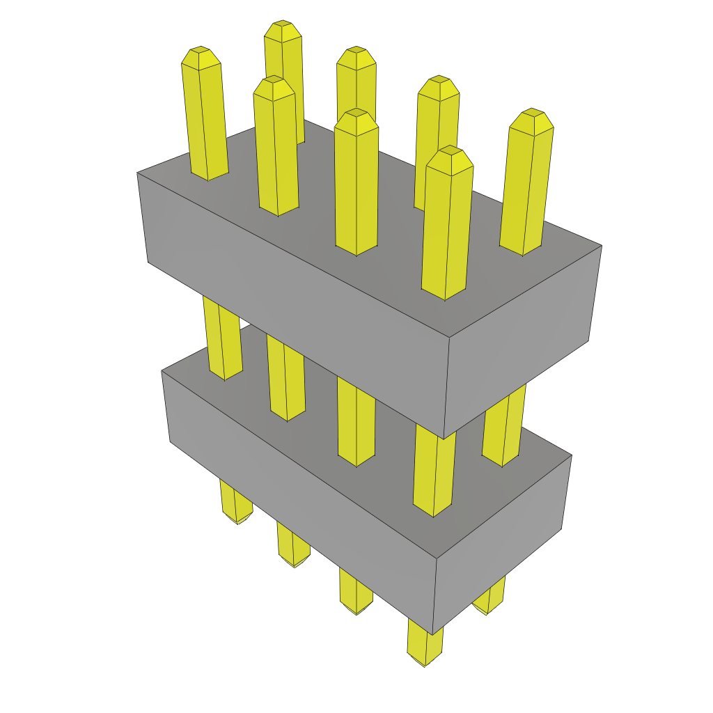 Samtec-TW-04-09-L-D-265-095 Steckverbinderleisten und Leiterplattenbuchsen Conn Board Stacker HDR 8 POS 2mm Solder ST Thru-Hole Bulk