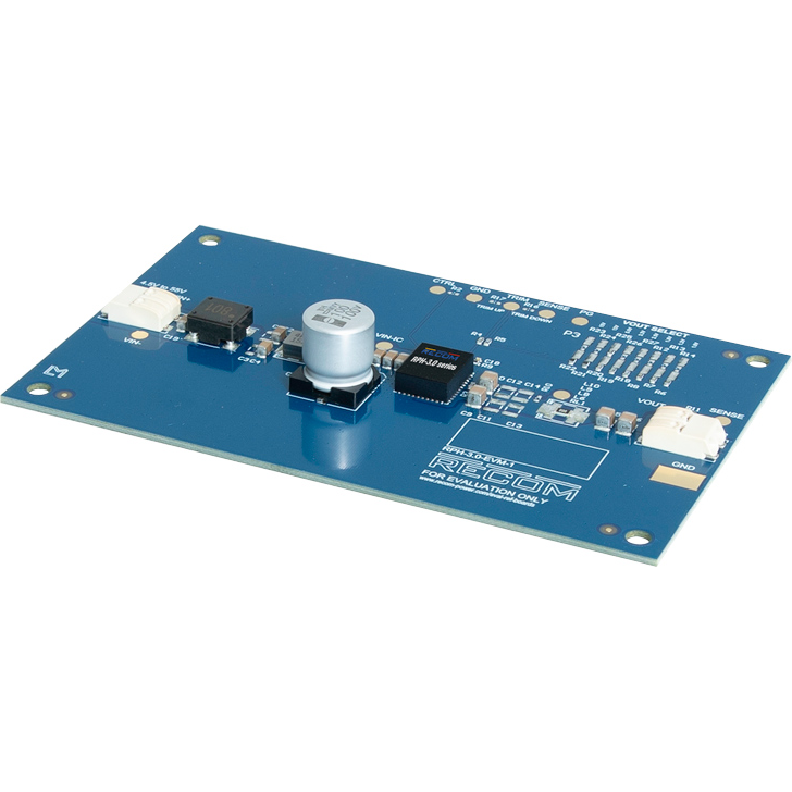 RECOM Power-RPH-3.0-EVM-1 Energiemanagement, Entwicklungsplatinen und -kits Evaluation Board for Buck Regulator Module