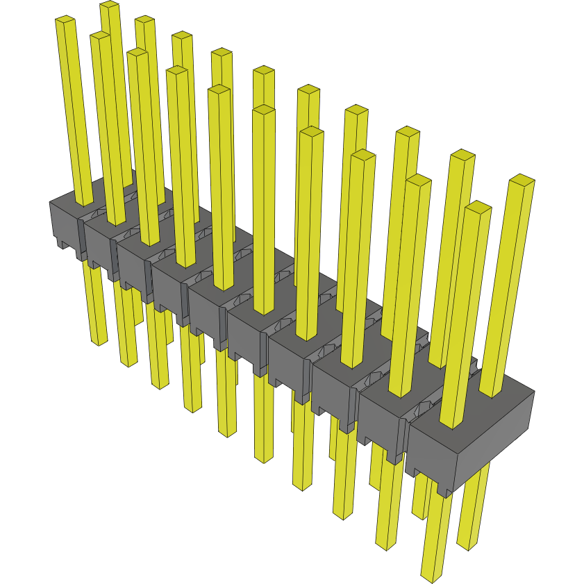 Samtec-HMTSW-110-09-L-D-380 Steckverbinderleisten und Leiterplattenbuchsen Conn Unshrouded Header HDR 20 POS 2.54mm Solder ST Top Entry Thru-Hole Bulk