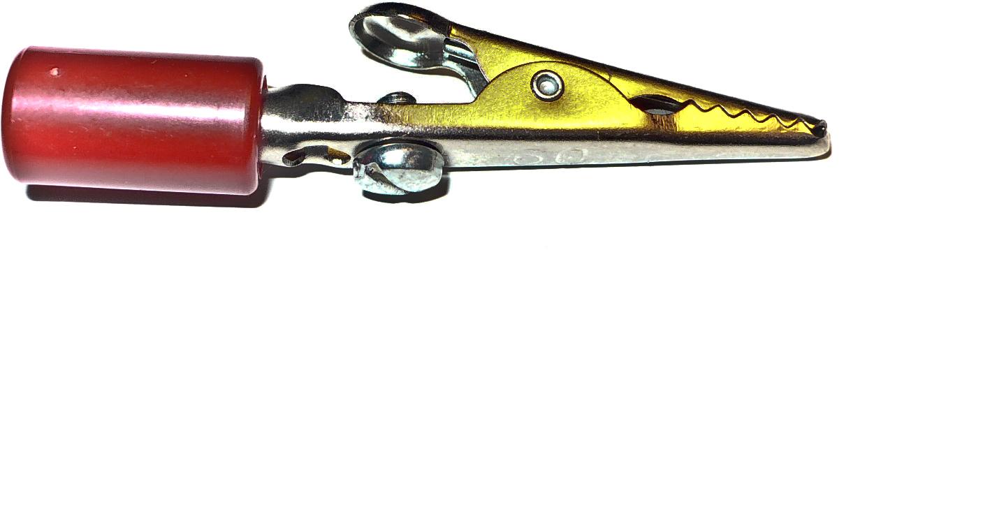 Mueller Electric-BU-60HS-2 Conn Alligator Clip F 1 POS Crimp/Solder ST Cable Mount 1 Port Red