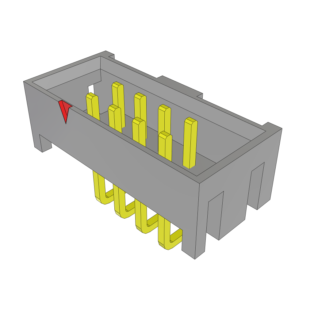 Samtec-STMM-104-02-T-D-RA Steckverbinderleisten und Leiterplattenbuchsen Conn Shrouded Header HDR 8 POS 2mm Solder RA Thru-Hole Tube
