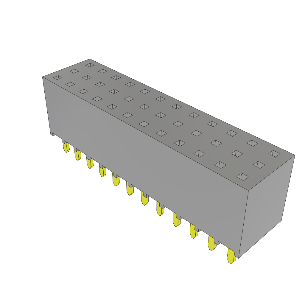 Samtec-SSW-112-01-G-T Piastre connettori e prese PCB Conn Socket Strip SKT 36 POS 2.54mm Solder ST Top Entry Thru-Hole Bulk