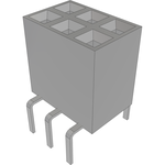 Conn Socket Strip SKT 6 POS 2.54mm Solder ST Top Entry Thru-Hole TIGER CLAW™ Layer