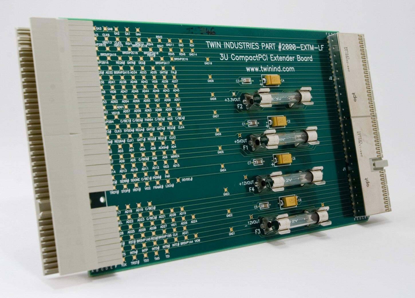 Twin Industries-2000-EXTM-LF Modules d'interface 3U cPCI Extender w/test points and fuses
