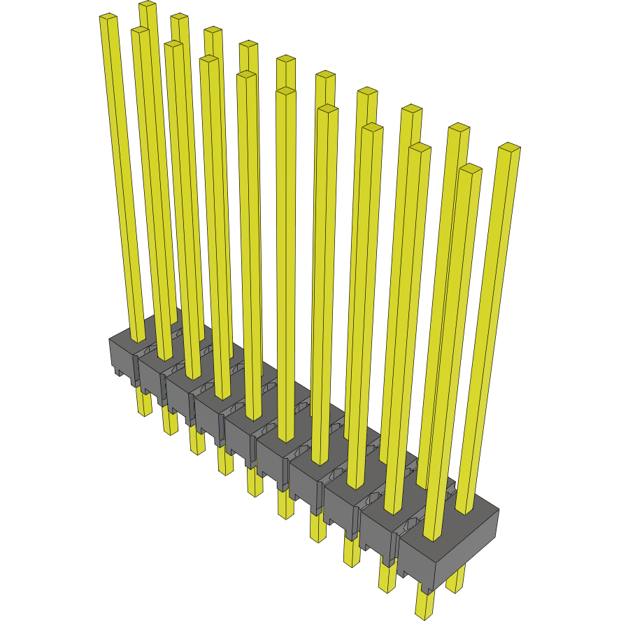 Samtec-MTSW-110-12-L-D-800 Steckverbinderleisten und Leiterplattenbuchsen Conn Unshrouded Header HDR 20 POS 2.54mm Solder ST Top Entry Thru-Hole Bulk