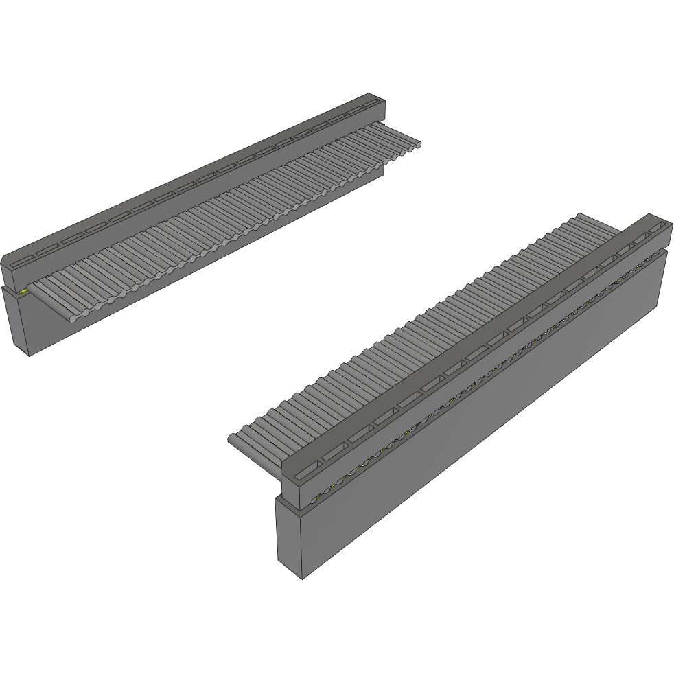 Samtec-IDSS-18-D-03.00-G Flachband Kabelbaugruppen Cable Assembly 0.076m 28AWG 2.54mm 18 to 18 POS IDC Connector to IDC Connector F-F Bulk