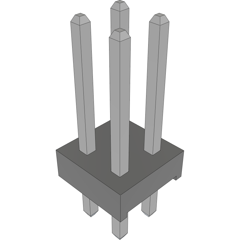 Samtec-MTMM-102-06-T-D-240 Steckverbinderleisten und Leiterplattenbuchsen Conn Unshrouded Header HDR 4 POS 2mm Solder ST Top Entry Thru-Hole Bulk