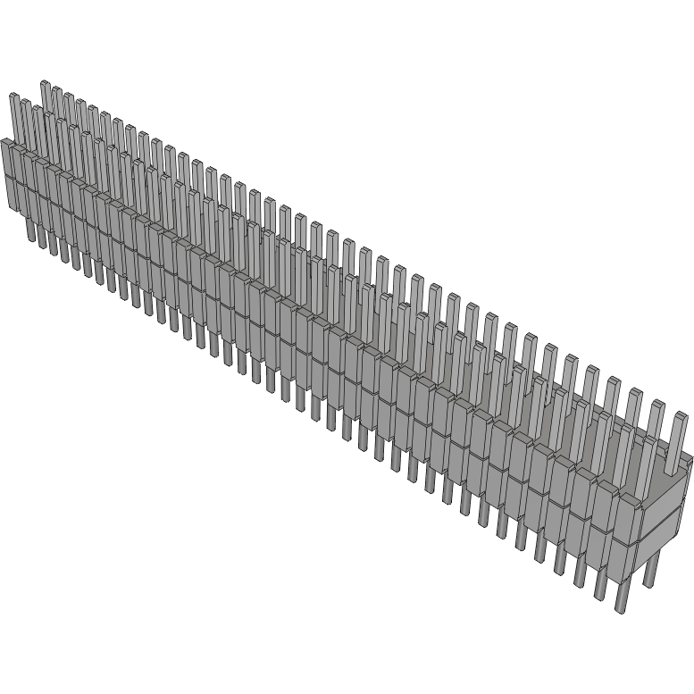 Samtec-DWM-40-01-T-D-205 Connector Headers and PCB Receptacles Conn Board Stacker HDR 80 POS 1.27mm Solder ST Thru-Hole Tube
