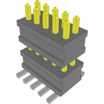 Conn Board Stacker HDR 10 POS 1.27mm Solder ST Top Entry SMD FLEX STACK™ Tube