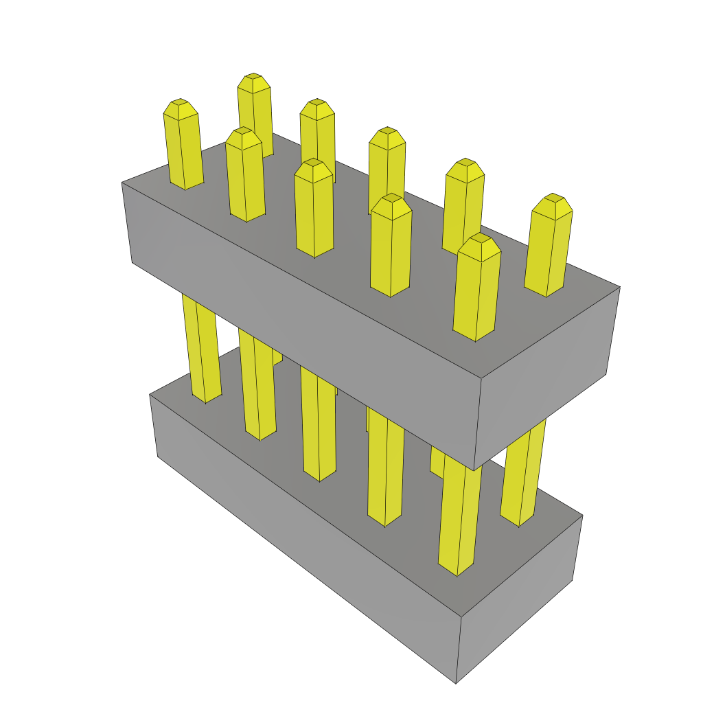 Samtec-TW-05-02-L-D-177-100 Steckverbinderleisten und Leiterplattenbuchsen Conn Board Stacker HDR 10 POS 2mm Solder ST Top Entry Thru-Hole Bulk