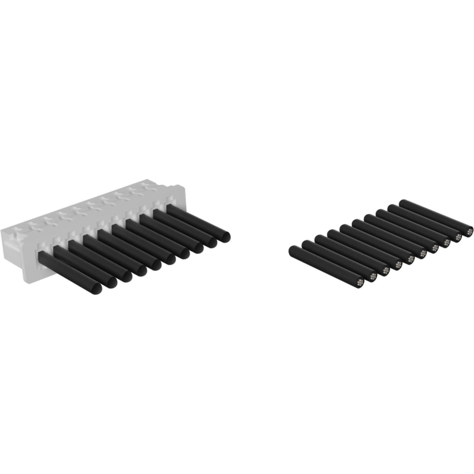 Molex-2181121002 其他电缆组件 Cable Assembly UL 1061 0.225m 28AWG Picoblade 10 POS F Crimp Bag