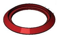 VCC (Visual Communications Company, LLC)-BZL722-2 Lighting Accessories Panel Mount Indicator Bezel and Seal CNX722 Red