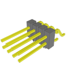 Conn Unshrouded Header HDR 8 POS 2.54mm Solder RA Side Entry SMD Tube