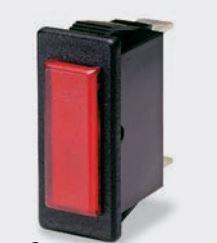 Bulgin Components PLC-C430ALBG2 Témoins d'interrupteur Switch Indicators 125VAC Neon Lamp Rectangular Quick Connect Panel Mount with Snap-In