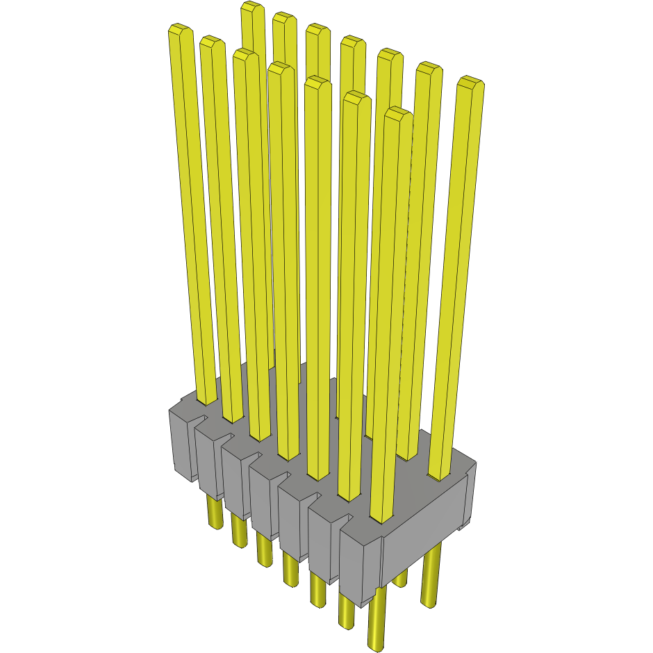 Samtec-HTMS-107-58-G-D Steckverbinderleisten und Leiterplattenbuchsen Conn Unshrouded Header HDR 14 POS 1.27mm Solder ST Top Entry Thru-Hole Layer
