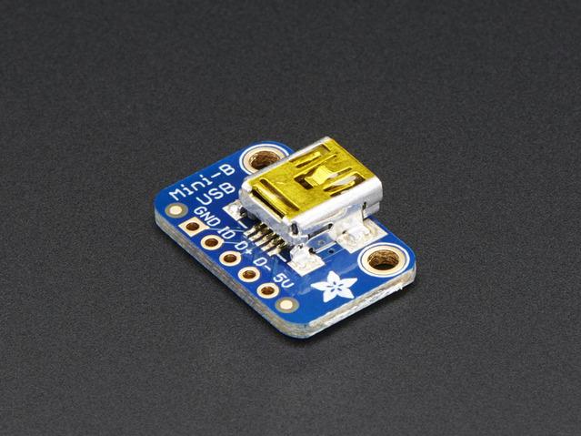 Adafruit Industries-1764 Kit e strumenti di sviluppo USB Mini-B Breakout Board