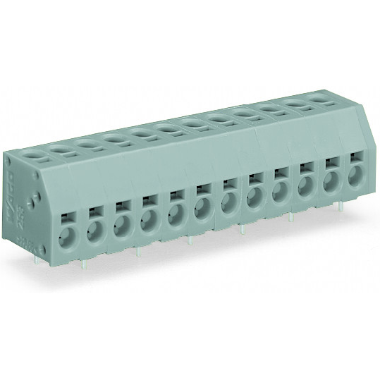 WAGO-253-112 Bloques terminales del conector 2-Conductor PCB Terminal Block, 1.5 mm2, Pin spacing 5 mm, 12-pole, Push Wire